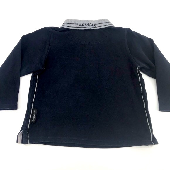 Giorgio Armani Baby Preppy Nautical Logo Spellout Long Sleeve Polo Shirt - Picture 6 of 12